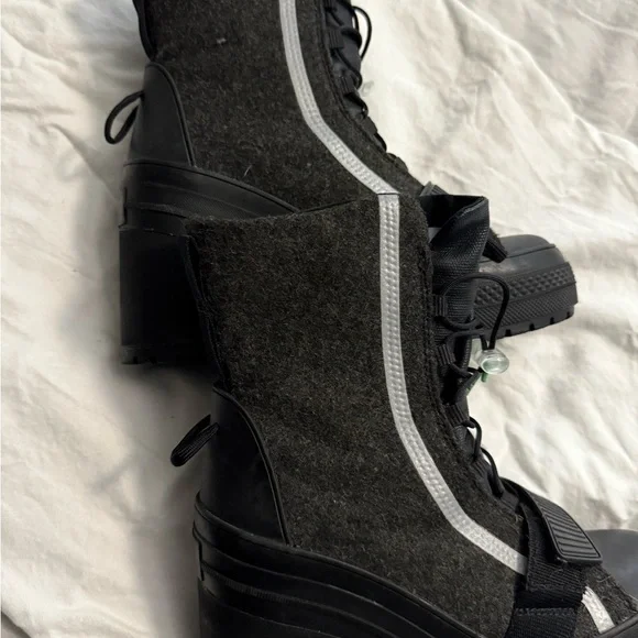Converse Charcoal and Black Heeled Boots - Picture 3 of 4